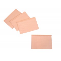 Safe-Dent- Patient Bibs, 2 ply tissue/1 ply plastic, 13"x 18", PEACH,  500 pcs box